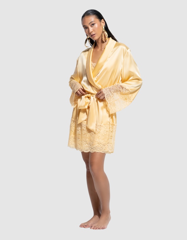 GINIA - Silk Lace Robe