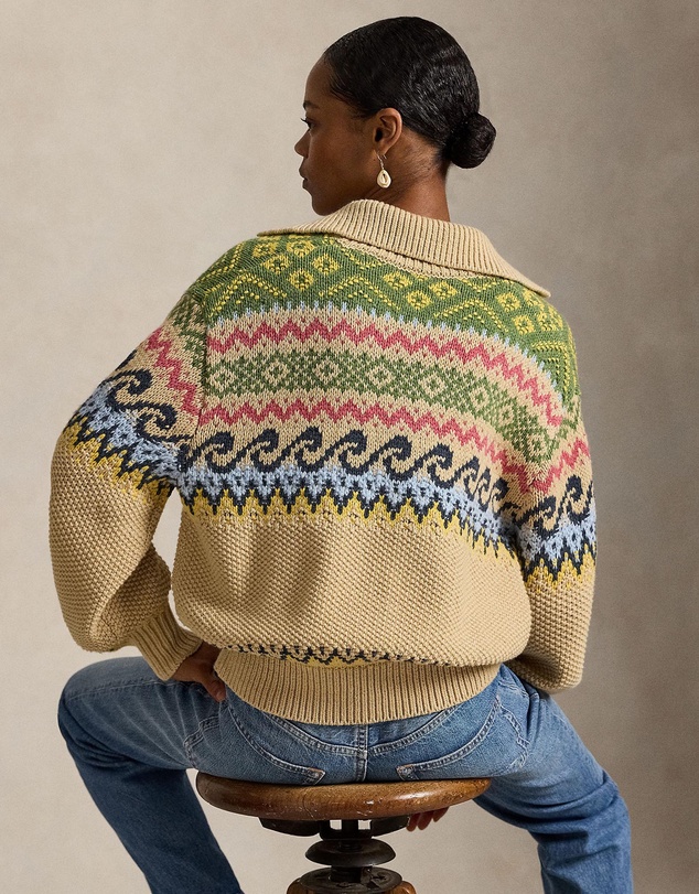 Polo Ralph Lauren - Fair Isle Lace-Up Sweater