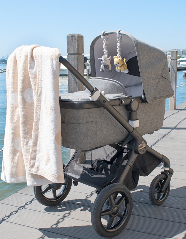 Living Textiles - 2 Pack Stroller Toys - Elephant & Hippo