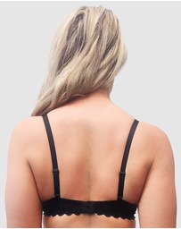 Naturana - Seamless Padded Underwire T-Shirt Bra With Lace