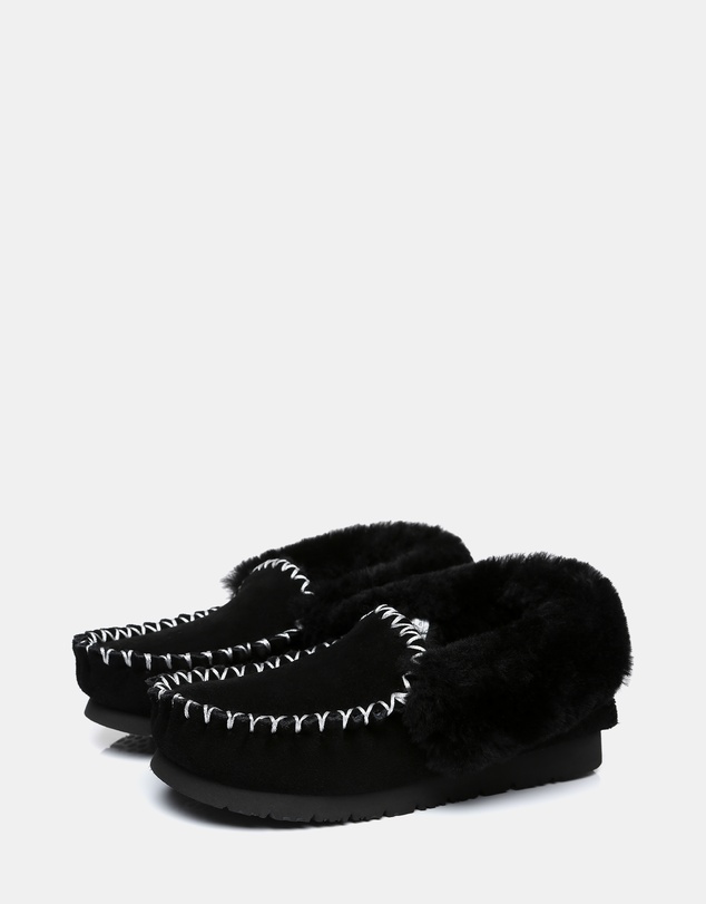 EVERAU - EverAU Ugg Popo Moccasin Sheepskin Upper Moccasins