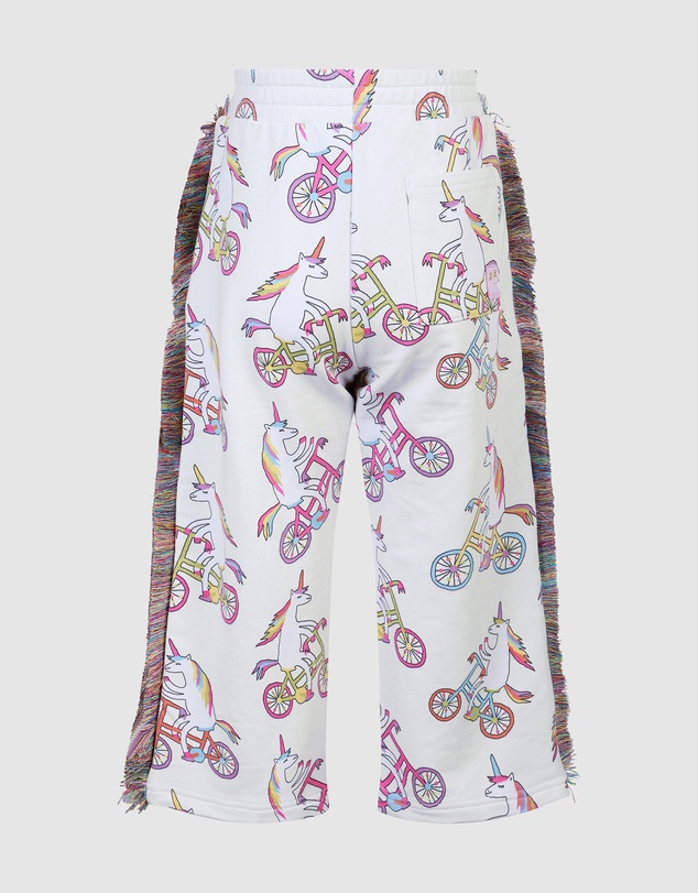 Rock Your Kid - Unicorn Bike Funky Fringe Track Pant in Cream