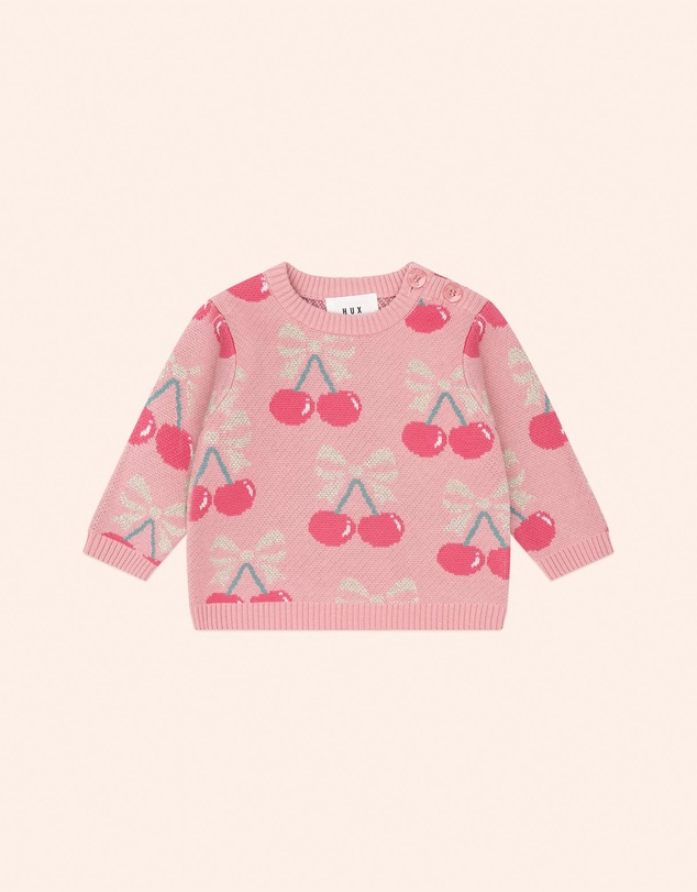 Huxbaby - Cherry Bow Pullover - Babies-Kids