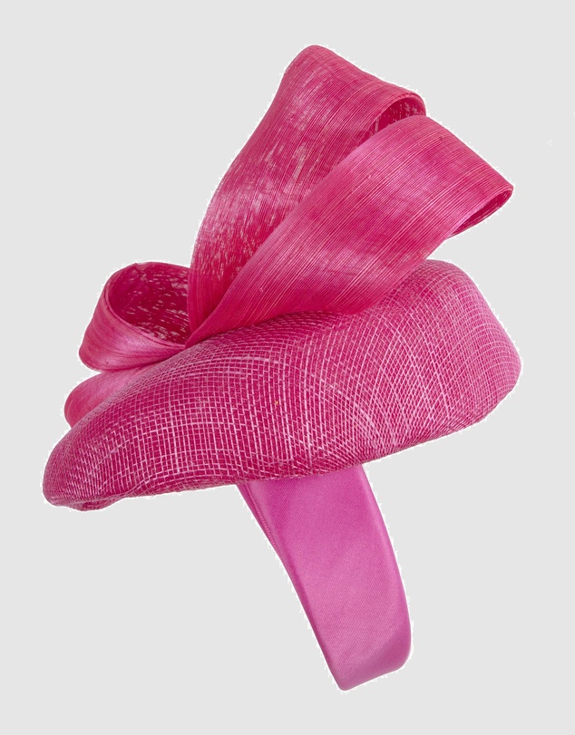 Max Alexander - Fuchsia Pillbox Racing Fascinator