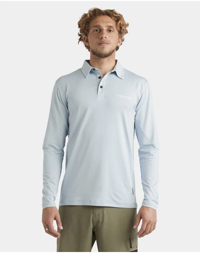 Quiksilver - Mens Baitball Polo Long Sleeve Surf Shirt