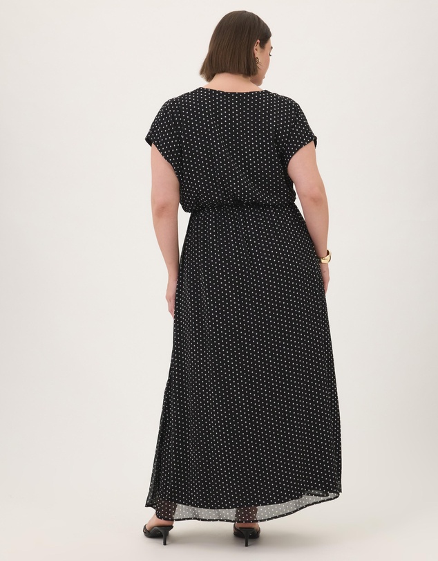 Atmos&Here Curvy - Amelia Extended Sleeve Maxi Printed Dress