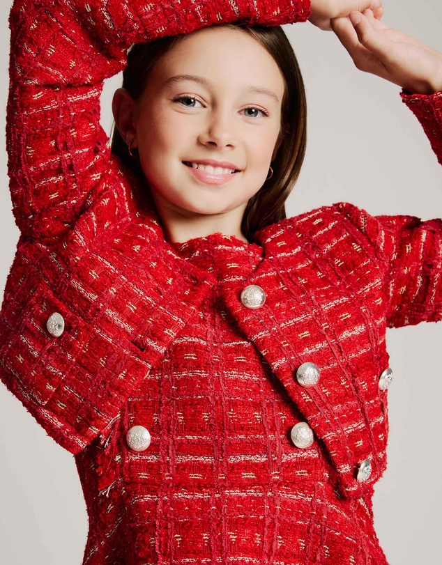 Bardot Junior - Sutton Boucle Crop Jacket - Kids-Teens