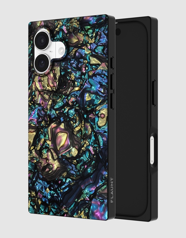 Flaunt - Flaunt Square Abalone Shell MagSafe Case for iPhone 17