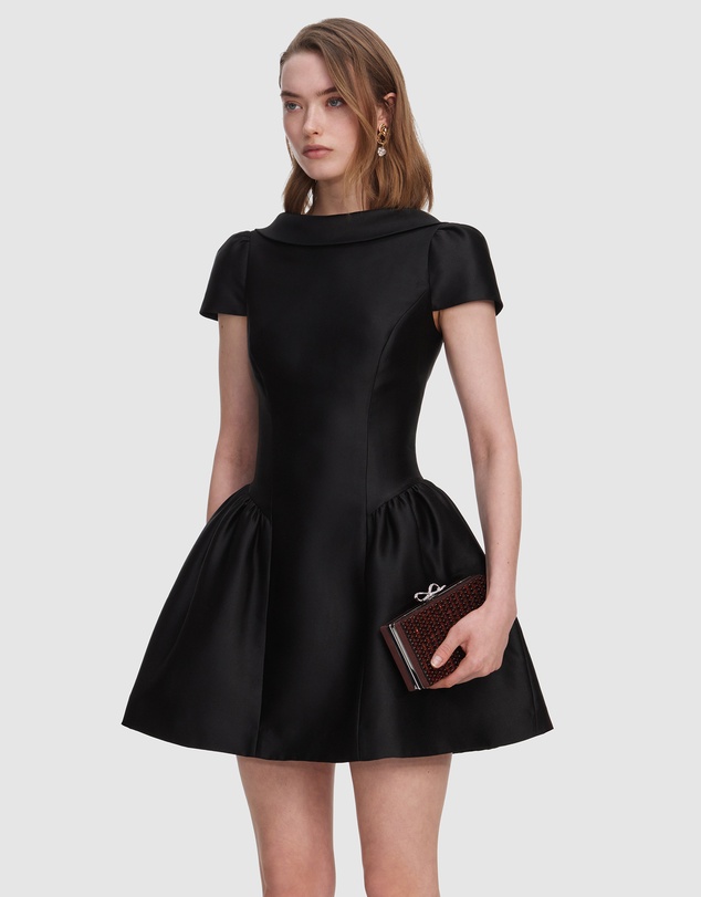 Self Portrait - Taffeta Collared Mini Dress