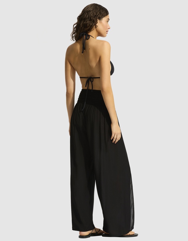 Seafolly - BEACH EDIT Shirred Waist Wrap Pant