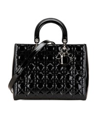 Pre-Loved by Azura Reborn - Pre-Loved dior Lady Dior Medium Patent Tote