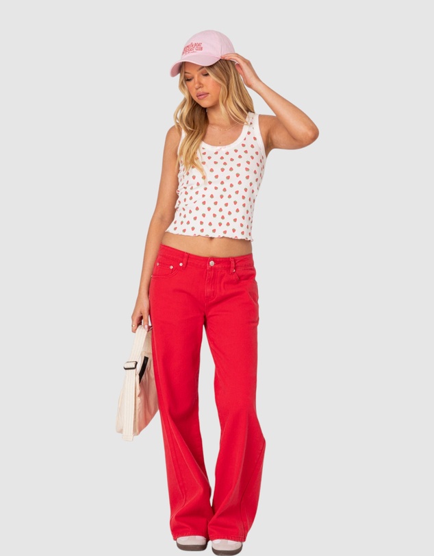 EDIKTED - Mud Wash Low Rise Slouchy Jeans