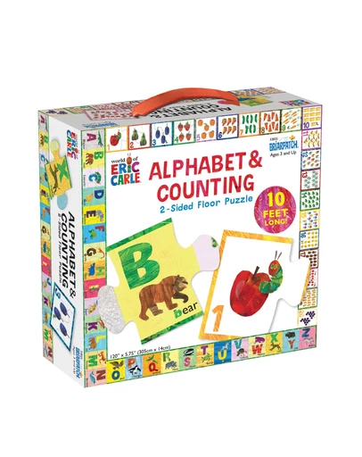The Very Hungry Caterpillar - The World of Eric Carle Alphabet and Counting 2 Sided Floor Puzzle