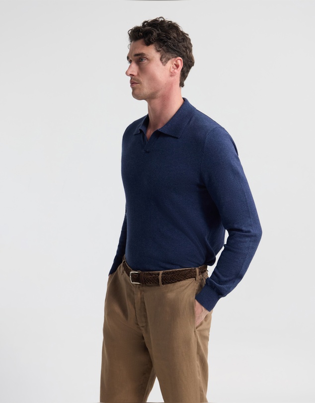 Oxford - Dominic Polo Cashmere Blend Knit