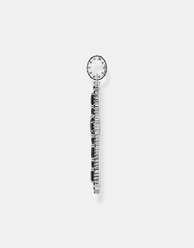 THOMAS SABO - Blackened cross pendant with zirconia