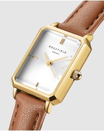 Rosefield - The Octagon XS Brown Leather Watch