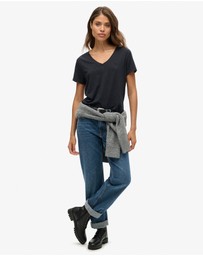Superdry - Studios Slub Embroidered Vee Tee