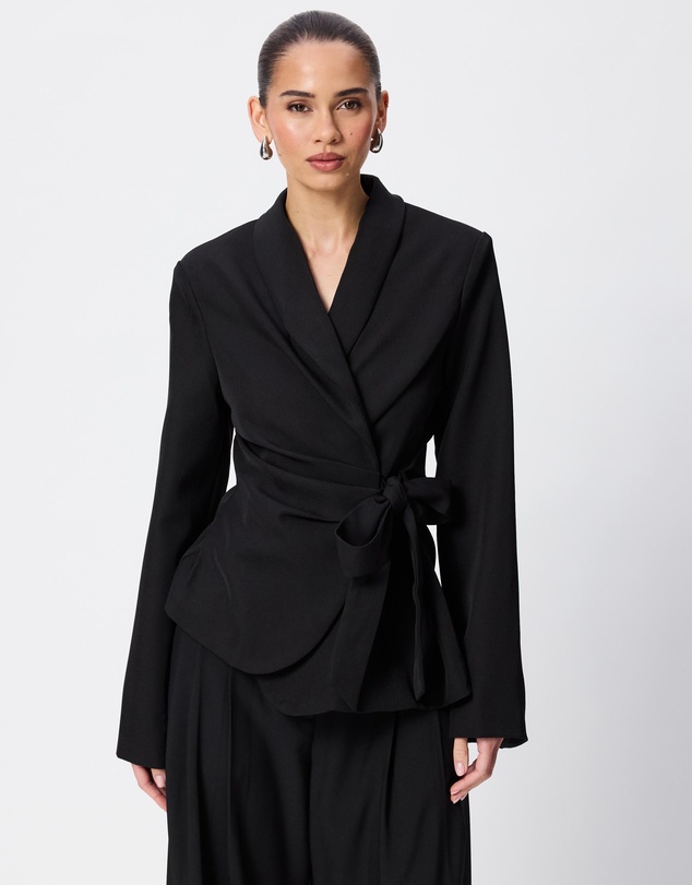 Tussah - Blair Ruched Side Tie Blazer