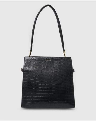 SABEN - Beatrice Shoulder Bag Black Croc