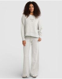 GUESS Originals - GUESS Originals Distressed Baker Crewneck Fleece Sweatshirt