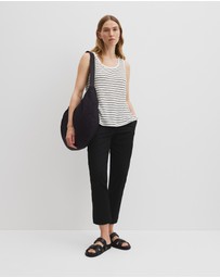 Country Road - Organically Grown Linen Stripe Scoop Neck Tank