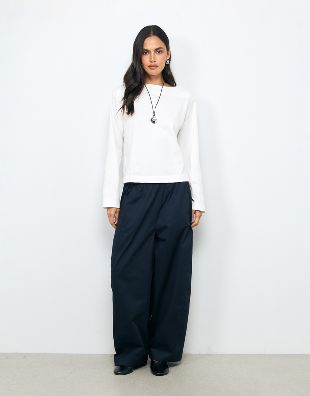 AERE - Organic Cotton Twill Barrel Leg Pants