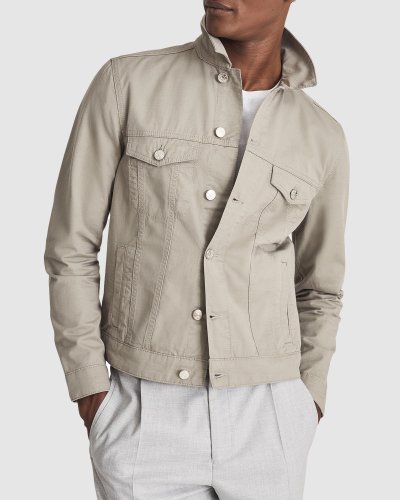 Surrey Cotton Linen Trucker Jacket
