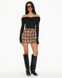 Dazie - Katia Off Shoulder Jersey Top