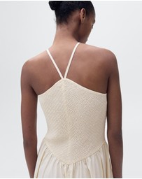 M.N.G - Fede Combined Halter-Neck Dress