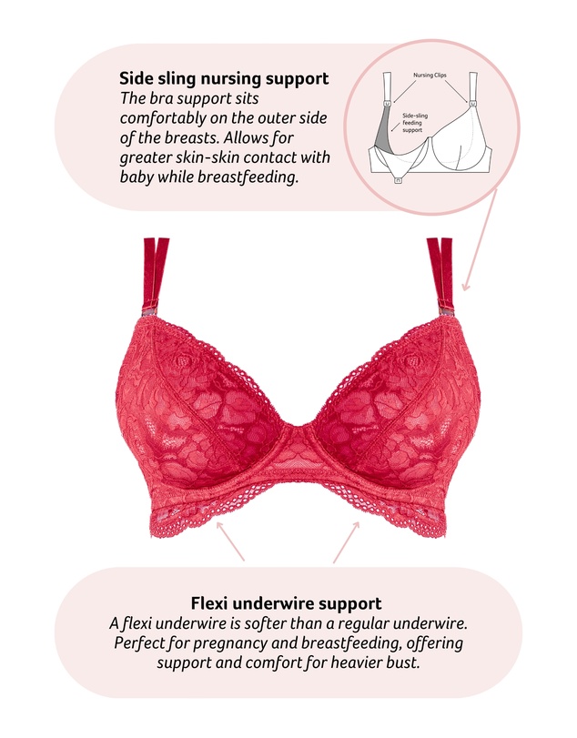 Hotmilk Maternity Lingerie - Heroine Plunge Nursing Bra