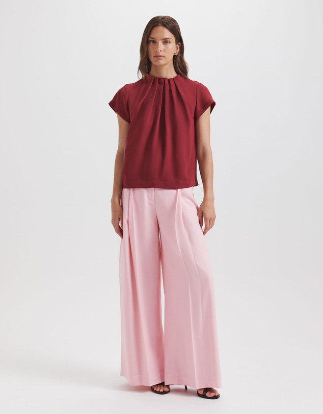 SABA - Willa High Neck Short Sleeve Top