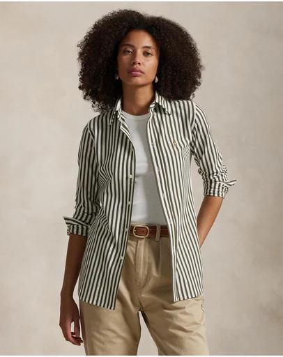 Polo Ralph Lauren - Striped Knit Oxford Cotton Shirt