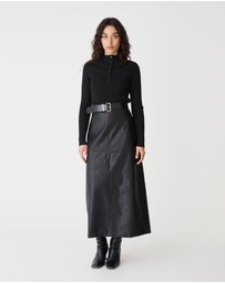 Forcast - Giselle Panel PU Skirt