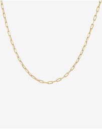Michael Hill - 45cm (18”) 3.5mm Hollow Paperclip Chain in 10kt Yellow Gold