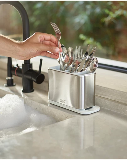 Joseph Joseph - Surface™ Stainless Steel Cutlery Drainer (Stone)