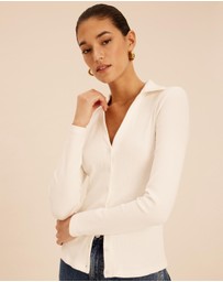 AERE - Tess Button Through Top
