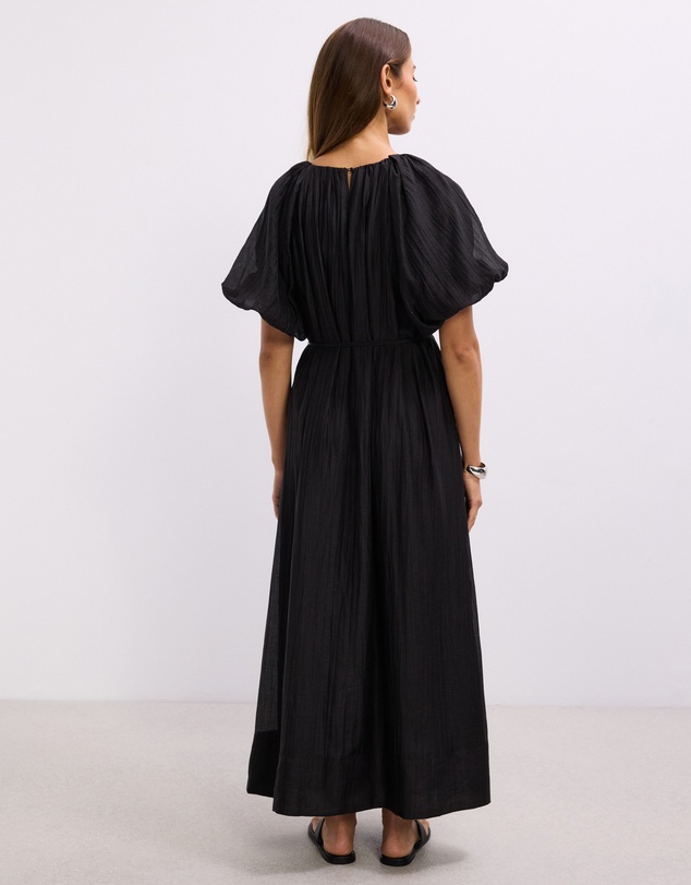 The Fated - Noa Puff Sleeve Midi Dress