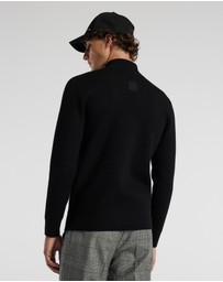Calibre - Textured Zip Cardigan Black