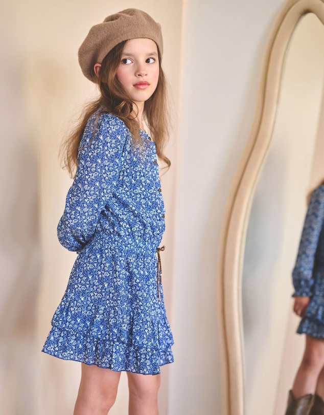 NONO - Miggy Japanese Flower Printed Dress - Kids-Teens