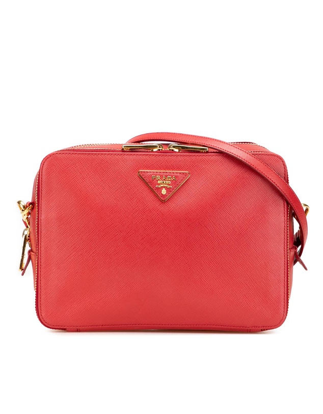 Pre-Loved by Azura Reborn - Pre-Loved prada Saffiano Leather Crossbody Bag with Adjustable Strap and Zip Closure