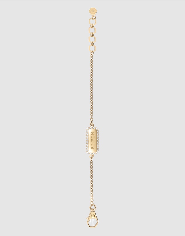 Philipp Plein - PLEIN CRYSTAL TAG IP Yellow Gold Crystals Bracelet