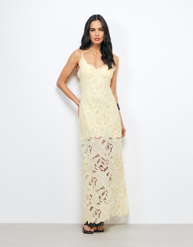AERE - Evania Lace Maxi Dress