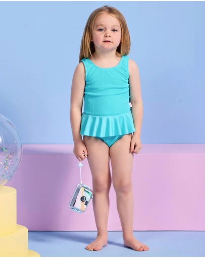 Seafolly - Textured Frill One Piece - Kids