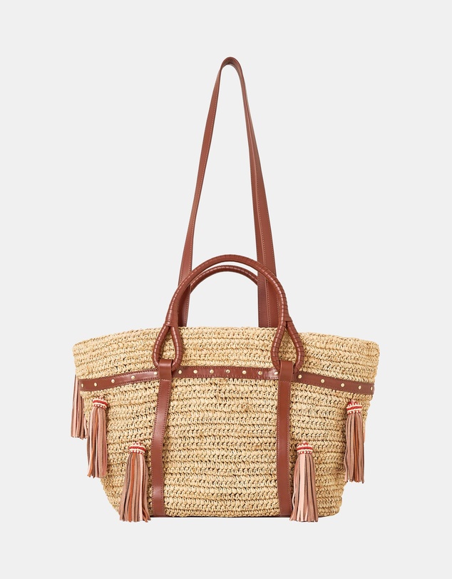 Camilla - Raffia Tote With Tassels