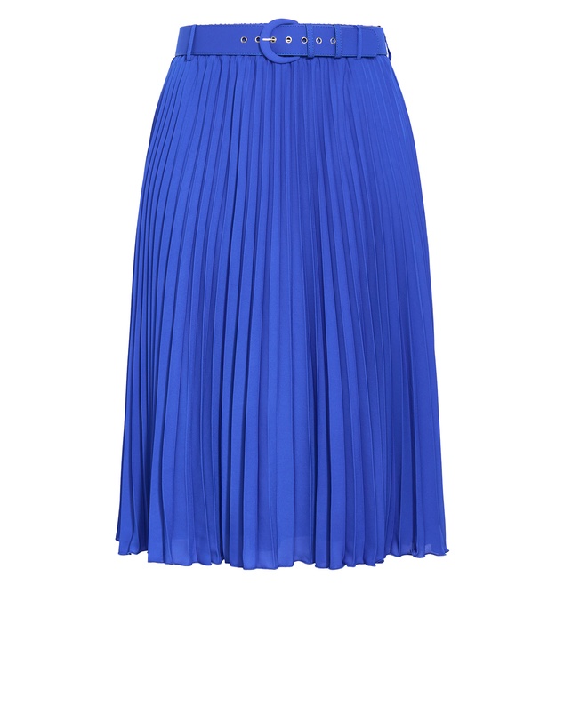 City Chic - Plus size Petra Pleat Midi Skirt - cerulean