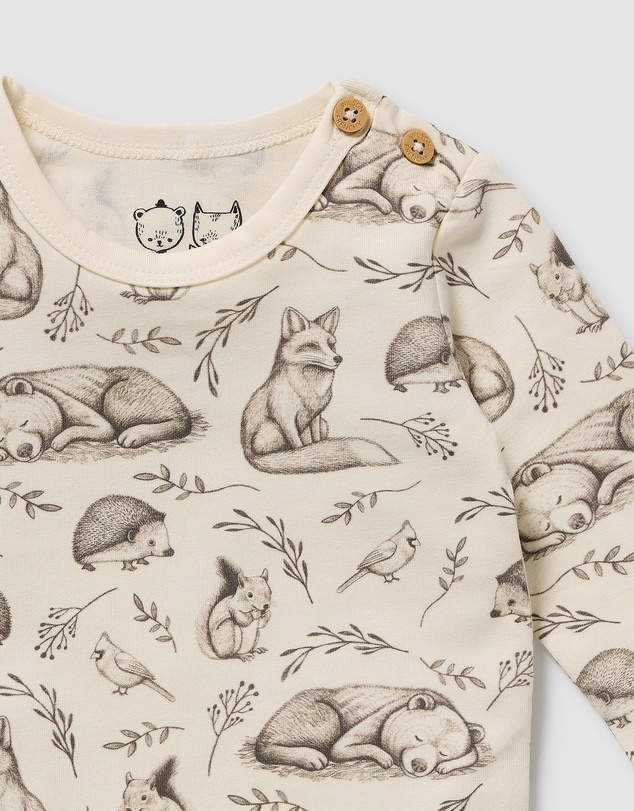 Wilson & Frenchy - Foxglove Forest Organic Bodysuit - Babies