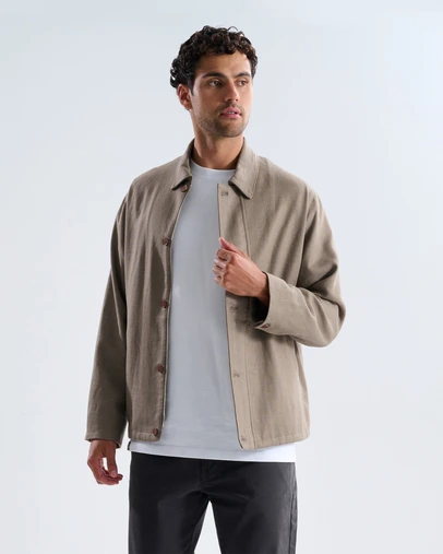 3 Wise Men - 3 Wise Men Archer Linen Jacket - Brown