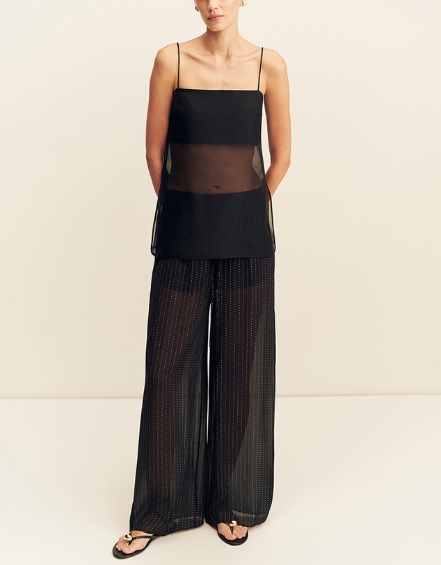 Shona Joy - Irving Polka Dot Sheer Pants