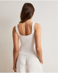 TALA - Soft Lounge Square Neck Button Tank