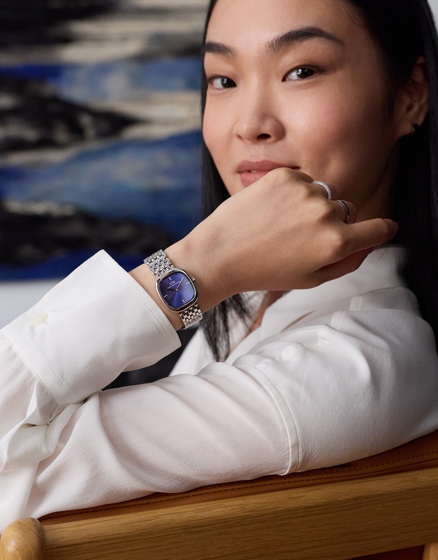Daniel Wellington - Corta 24x28mm Royal Blue Grain-Link